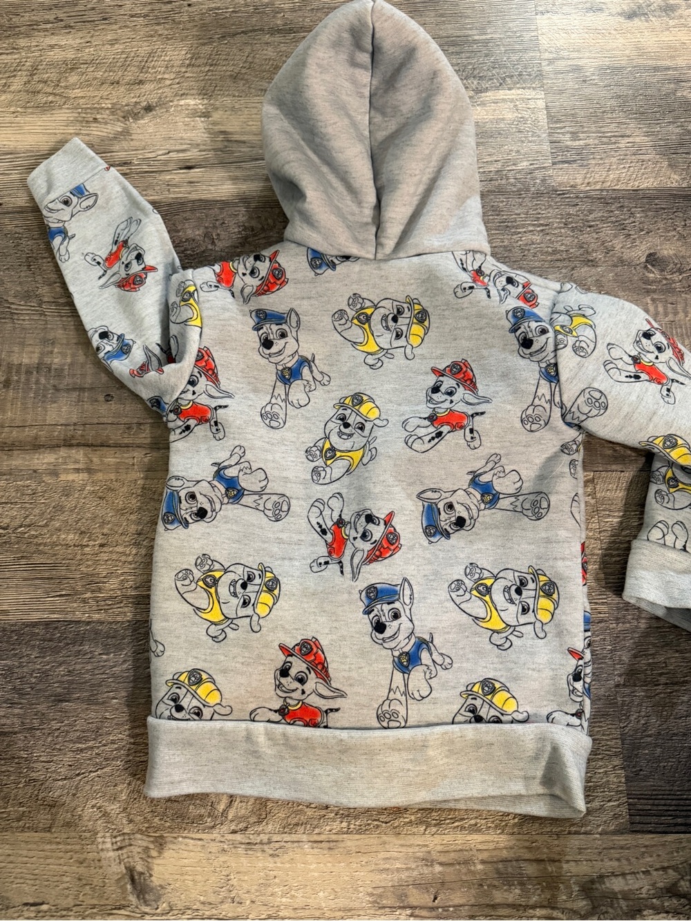 Nickelodeon Paw Patrol Sherpa Lined Zip Hoodie Jacket Gray Red Toddler Boys 5T - Picture 5 of 5